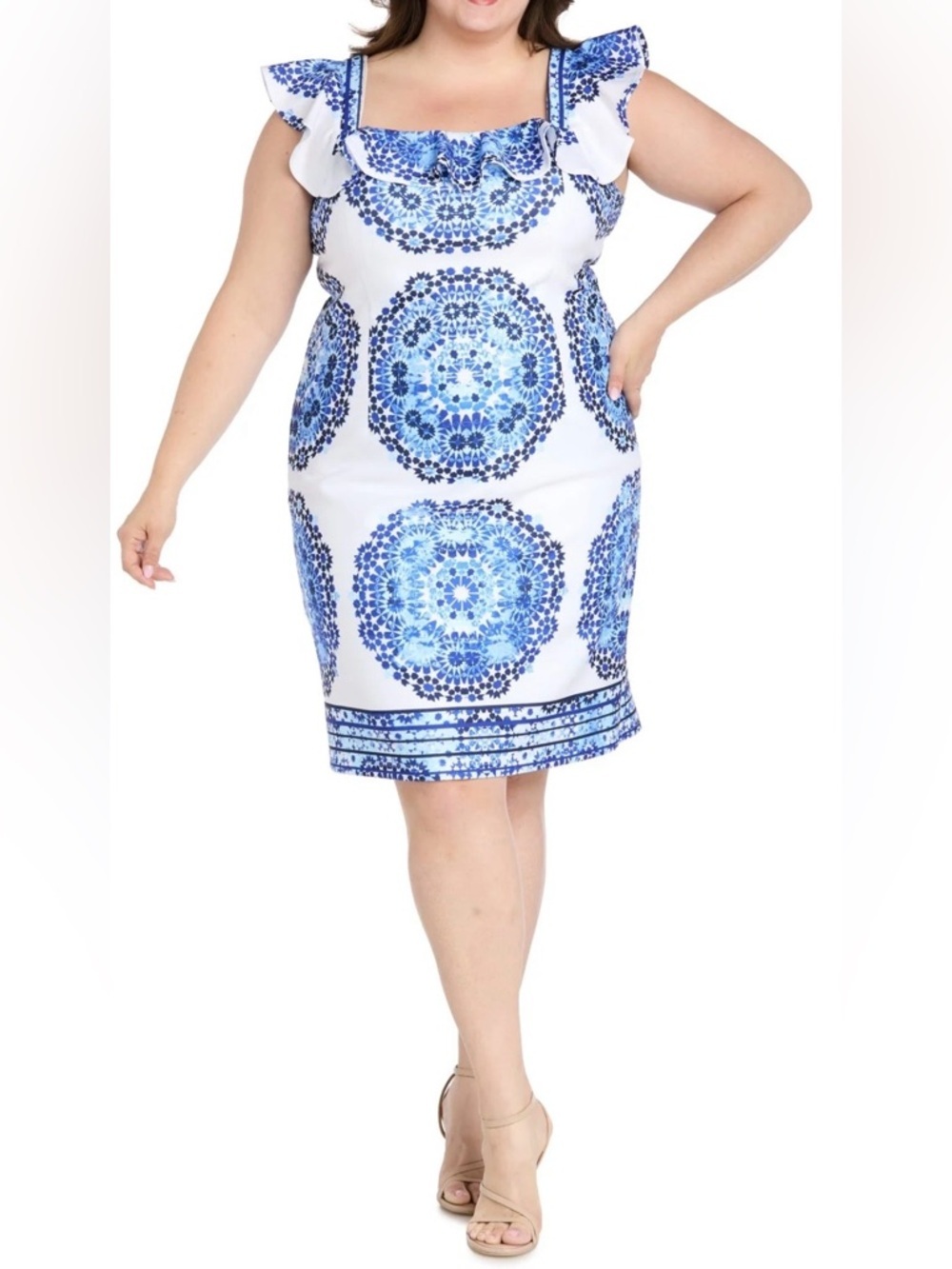 Blue Skies Ruffle Day Dress